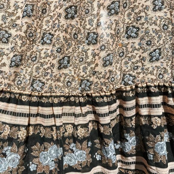 1970s Arjon California Gauzy Floral Peasant Dress - Picture 6 of 8